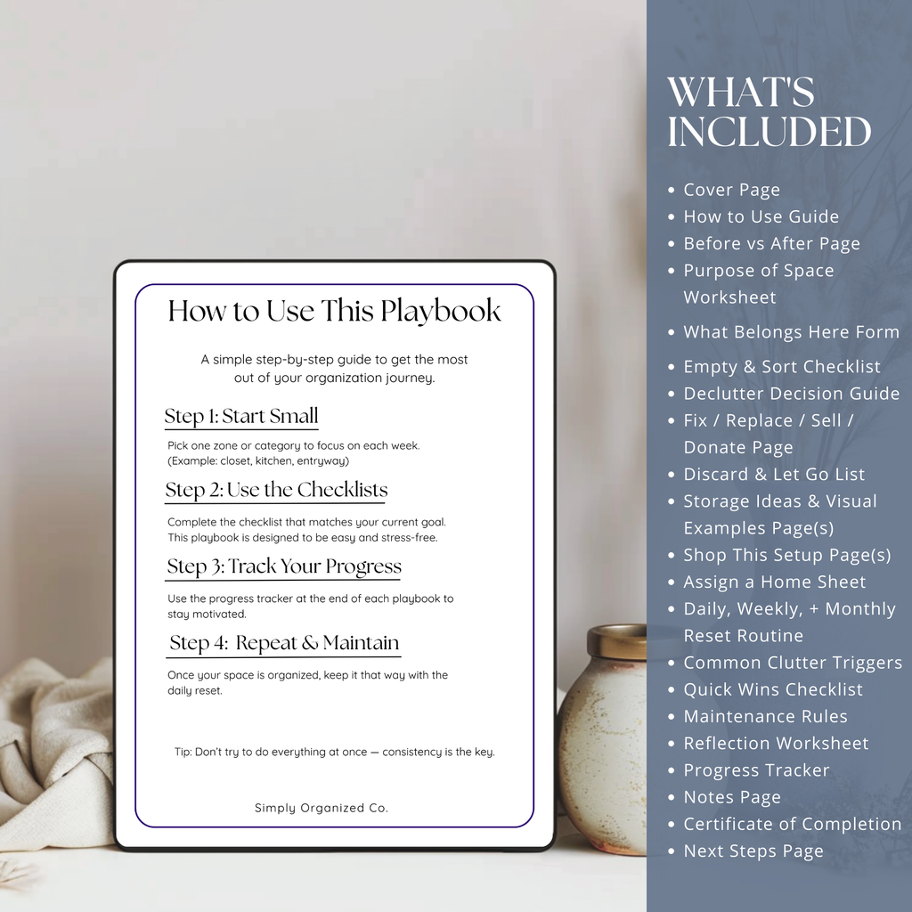 Closet Organization Visual Guide Reset Playbook