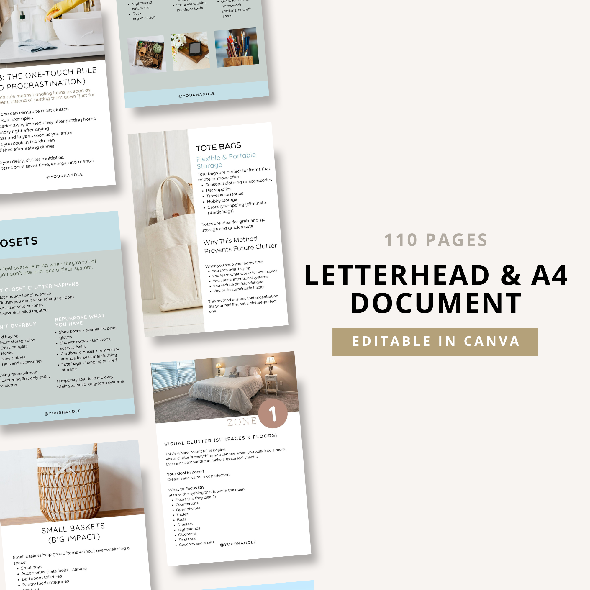 Home Organization Ebook Template for Beginners