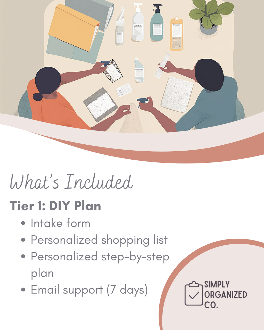 1 on 1 Organization Help For One Space: Tier 1 DIY Plan