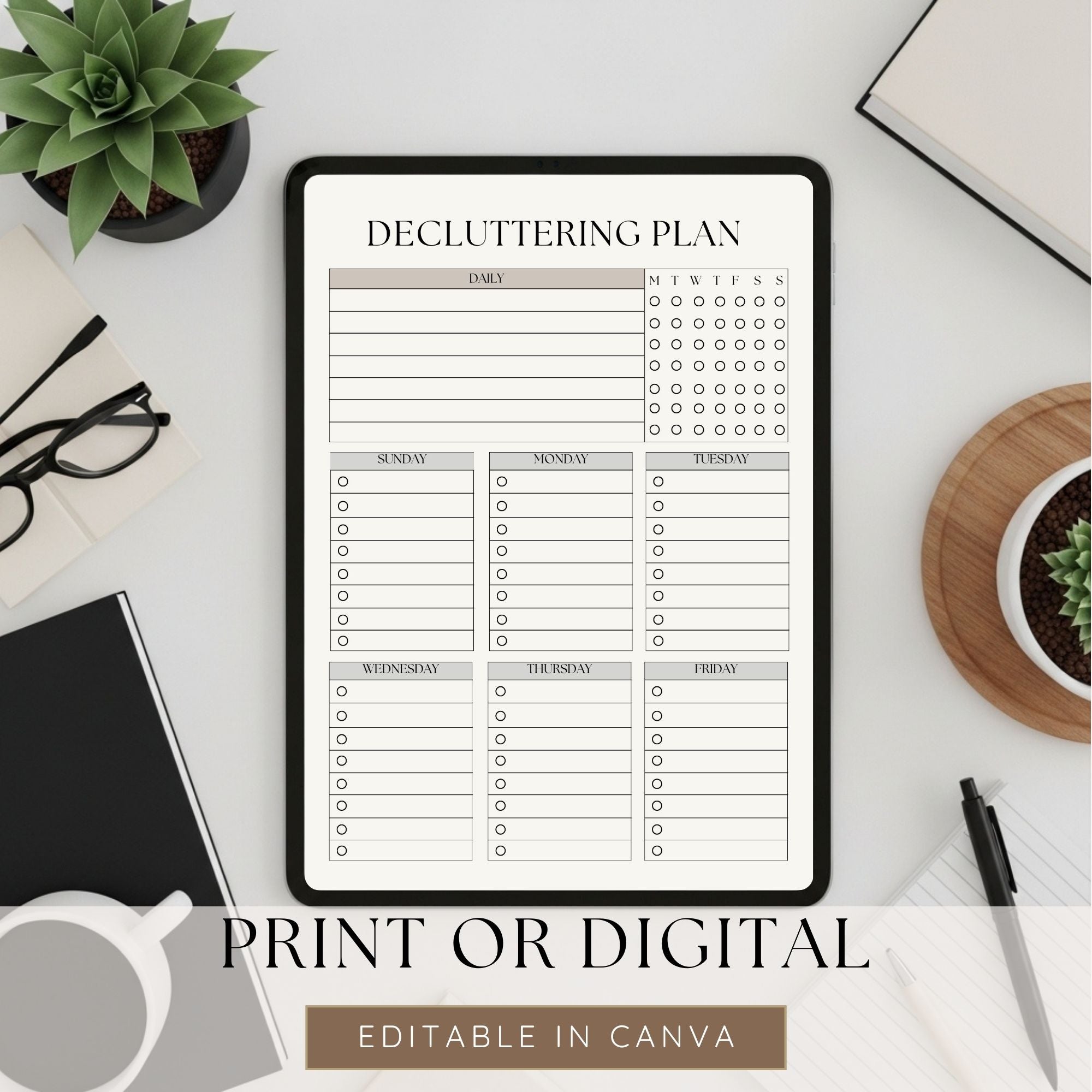 Decluttering and Cleaning Planner