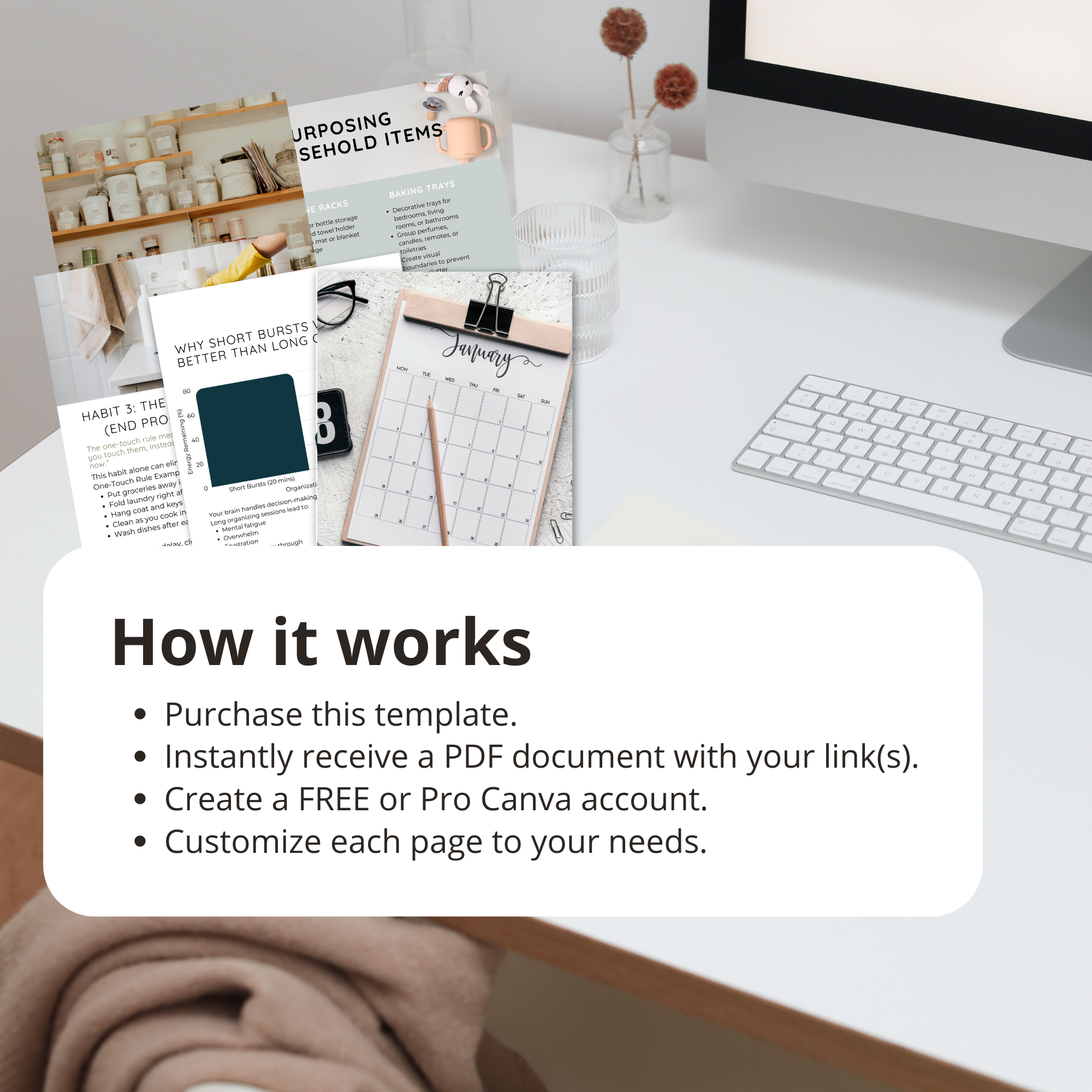 Home Organization Ebook Template for Beginners