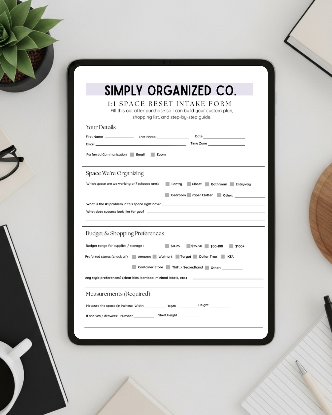 1 on 1 Organization Help For One Space: Tier 1 DIY Plan